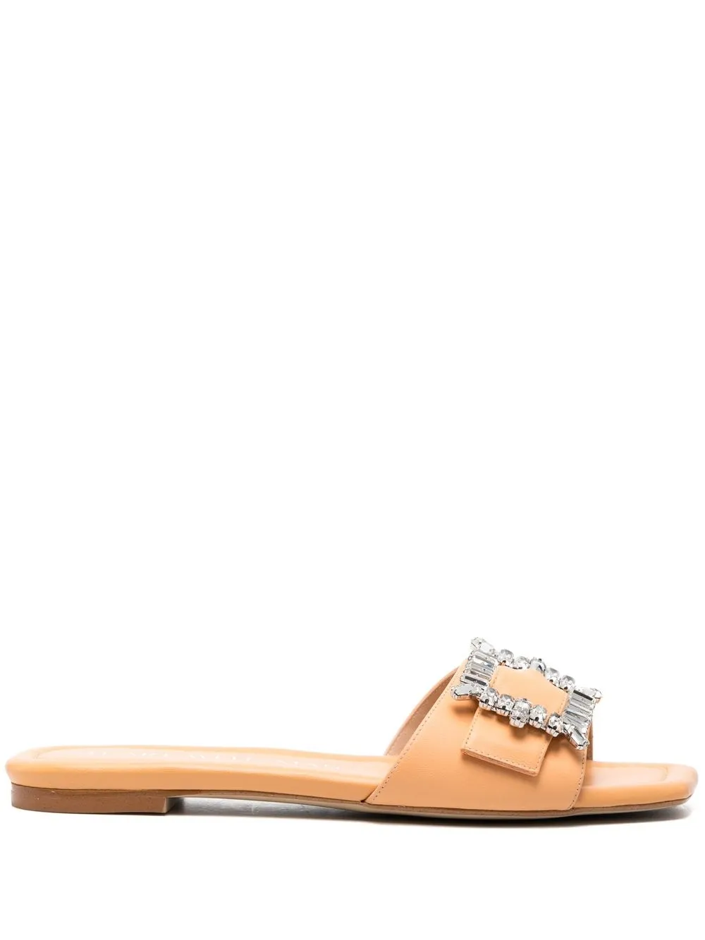 

Stuart Weitzman mules con hebilla de cristal - Naranja