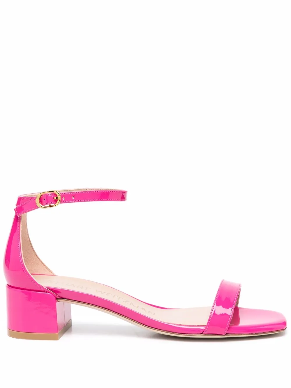 

Stuart Weitzman Nudist Curve patent sandals - Pink