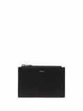 Valextra zip-up leather wallet - Black