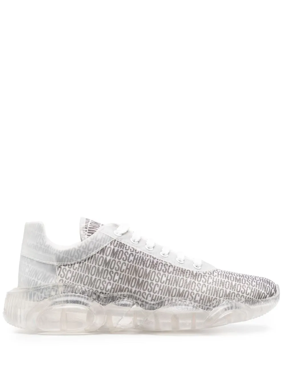 

Moschino tenis bajos con logo estampado - Blanco