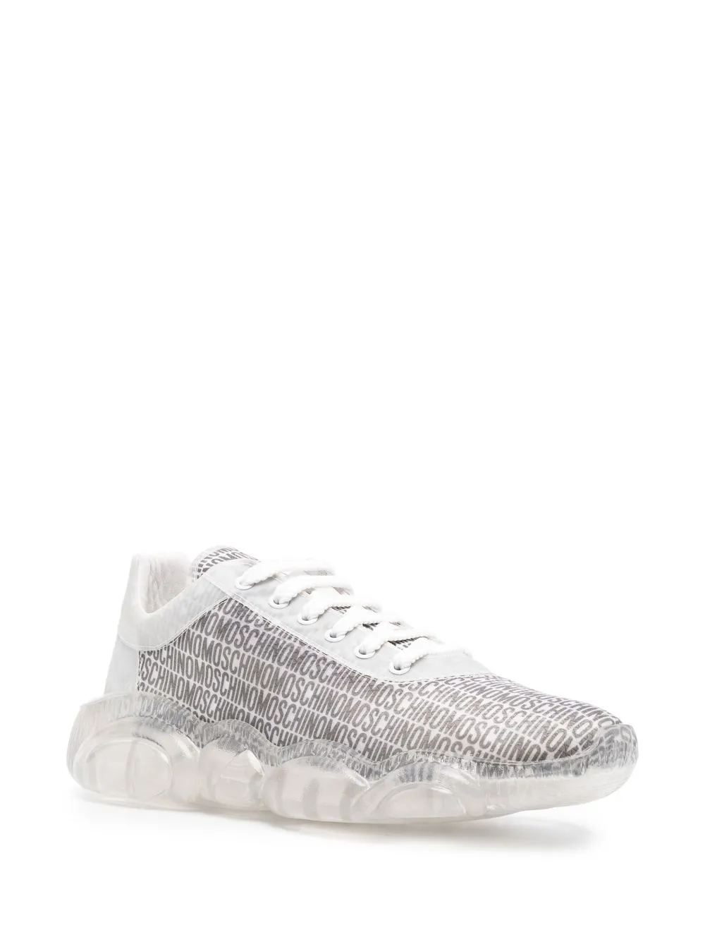 Moschino Sneakers met logoprint - Wit