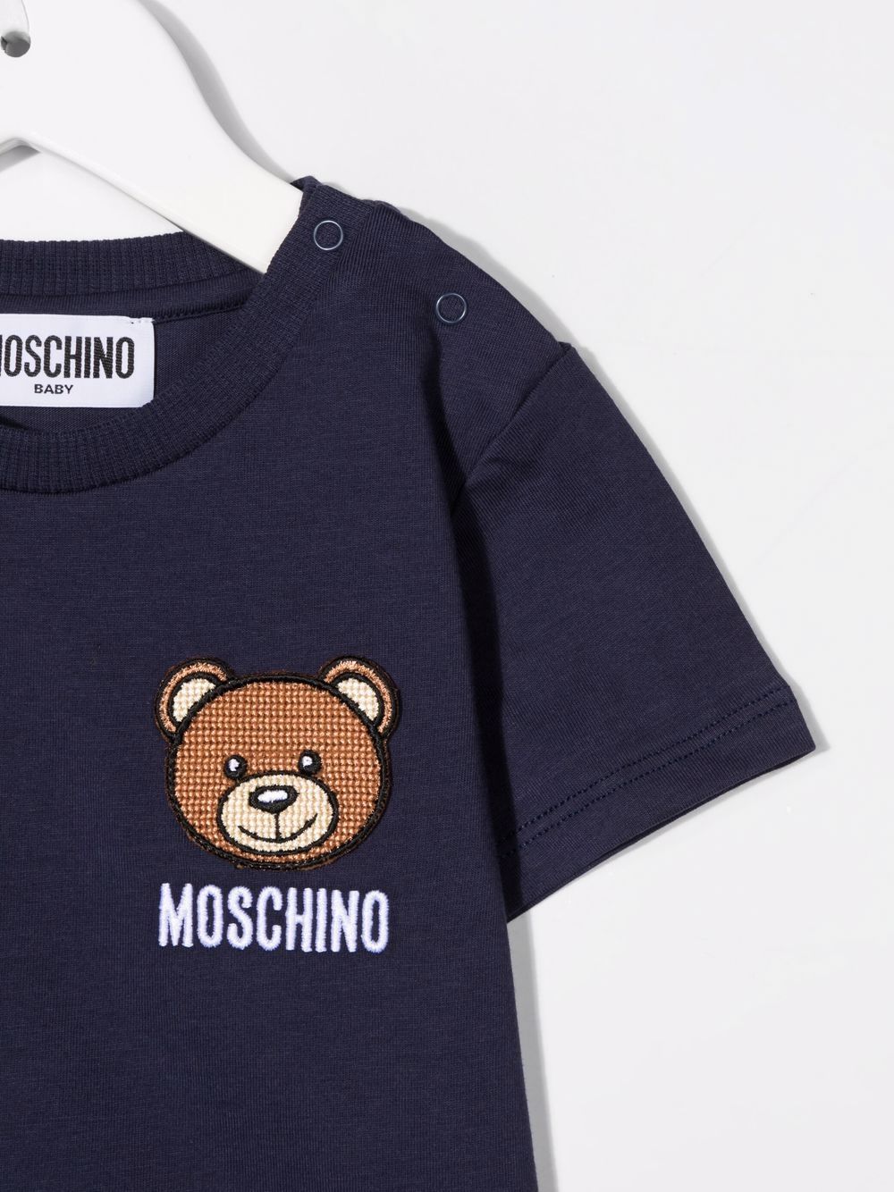 фото Moschino kids футболка с нашивкой-логотипом