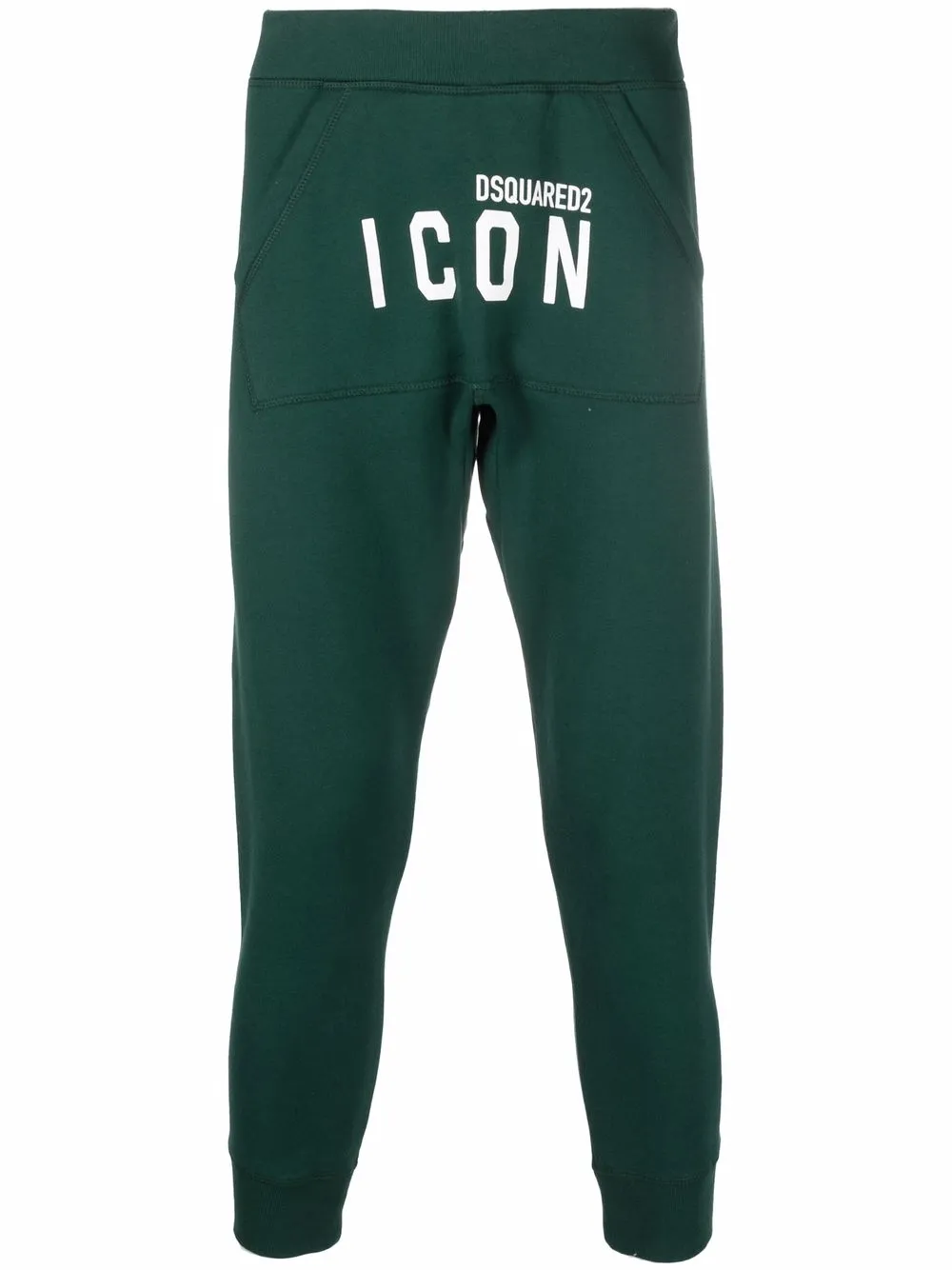 

Dsquared2 cropped Icon-print track pants - Green