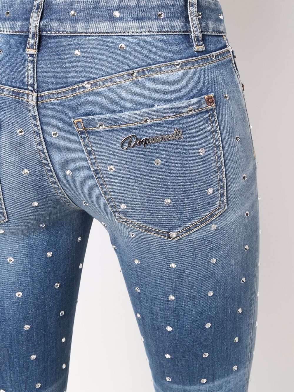 DSQUARED2 crystal-embellished cropped jeans Women