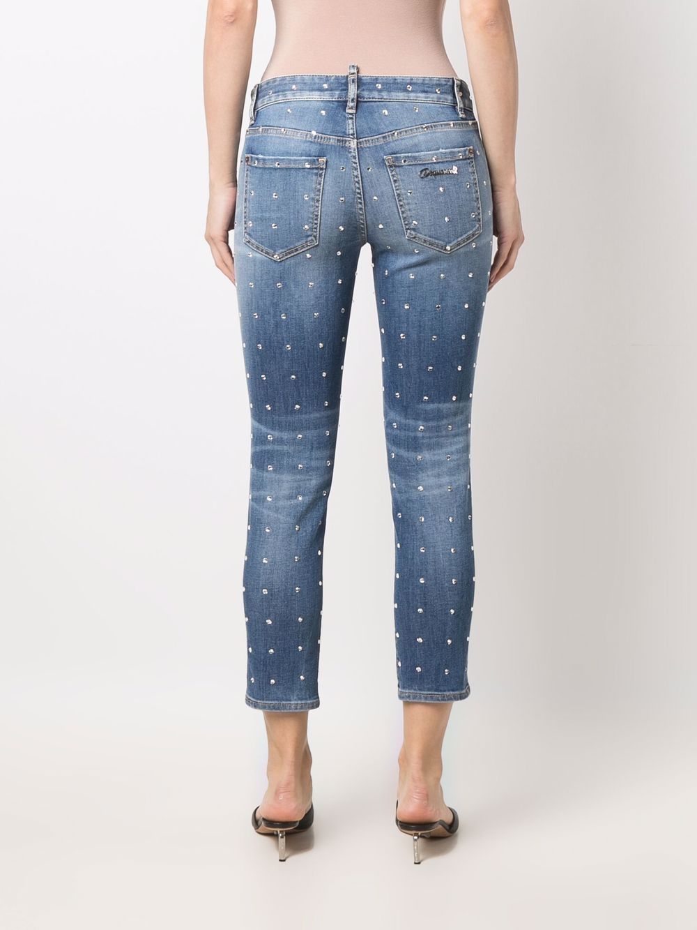 DSQUARED2 crystal-embellished cropped jeans Women