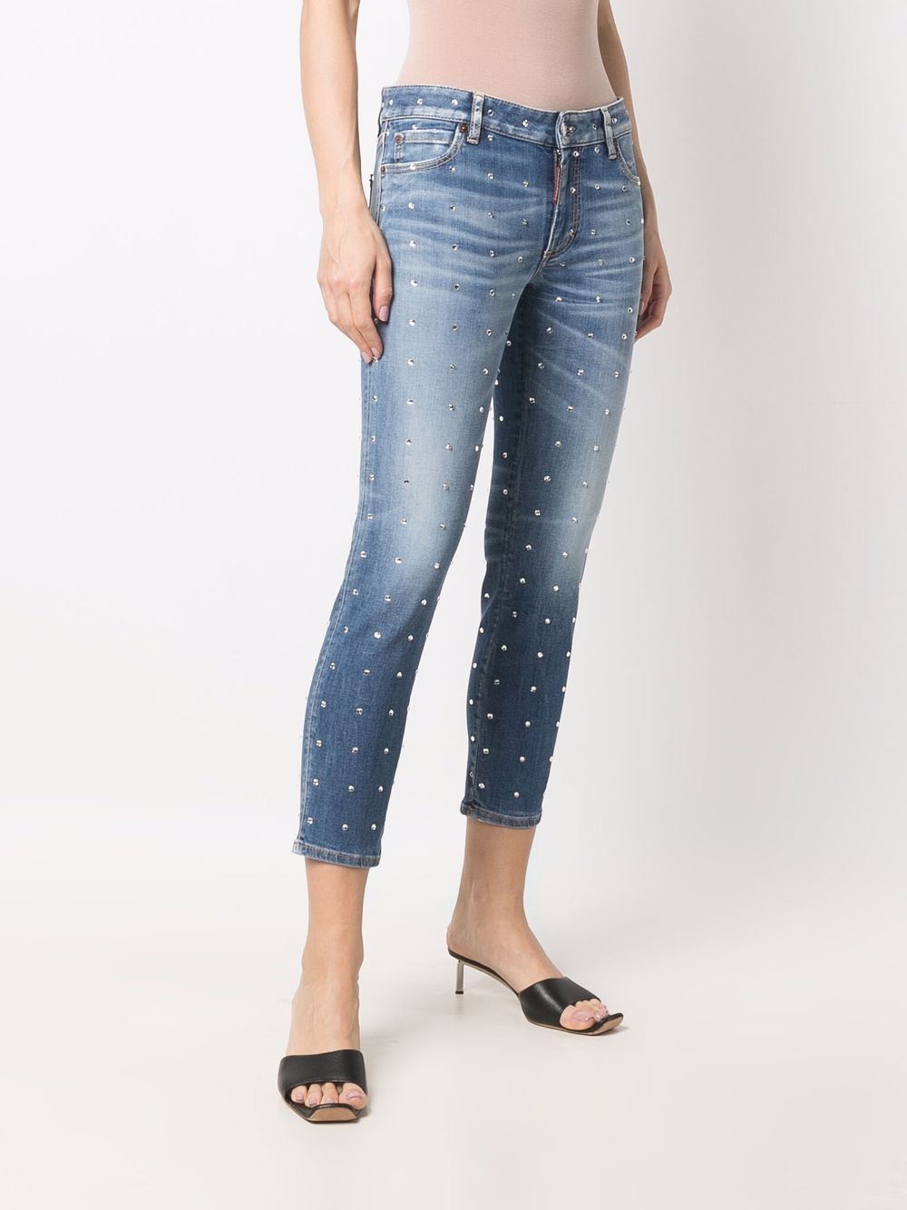 DSQUARED2 crystal-embellished cropped jeans Women