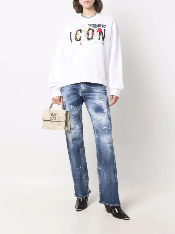 Dsquared2 ディースクエアード タイダイ ハイウエストジーンズ - FARFETCH