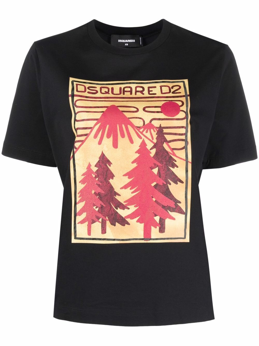 

Dsquared2 playera con estampado gráfico - Negro