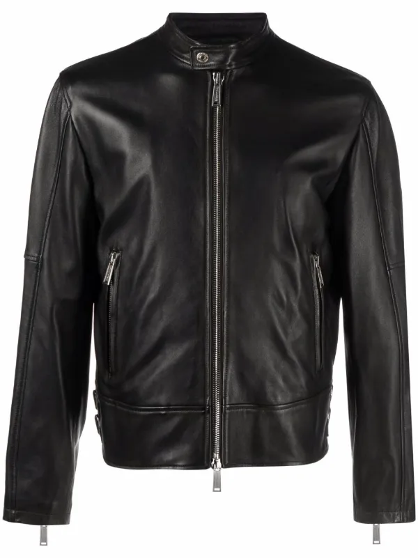 Dsquared2 Leather Biker Jacket - Farfetch