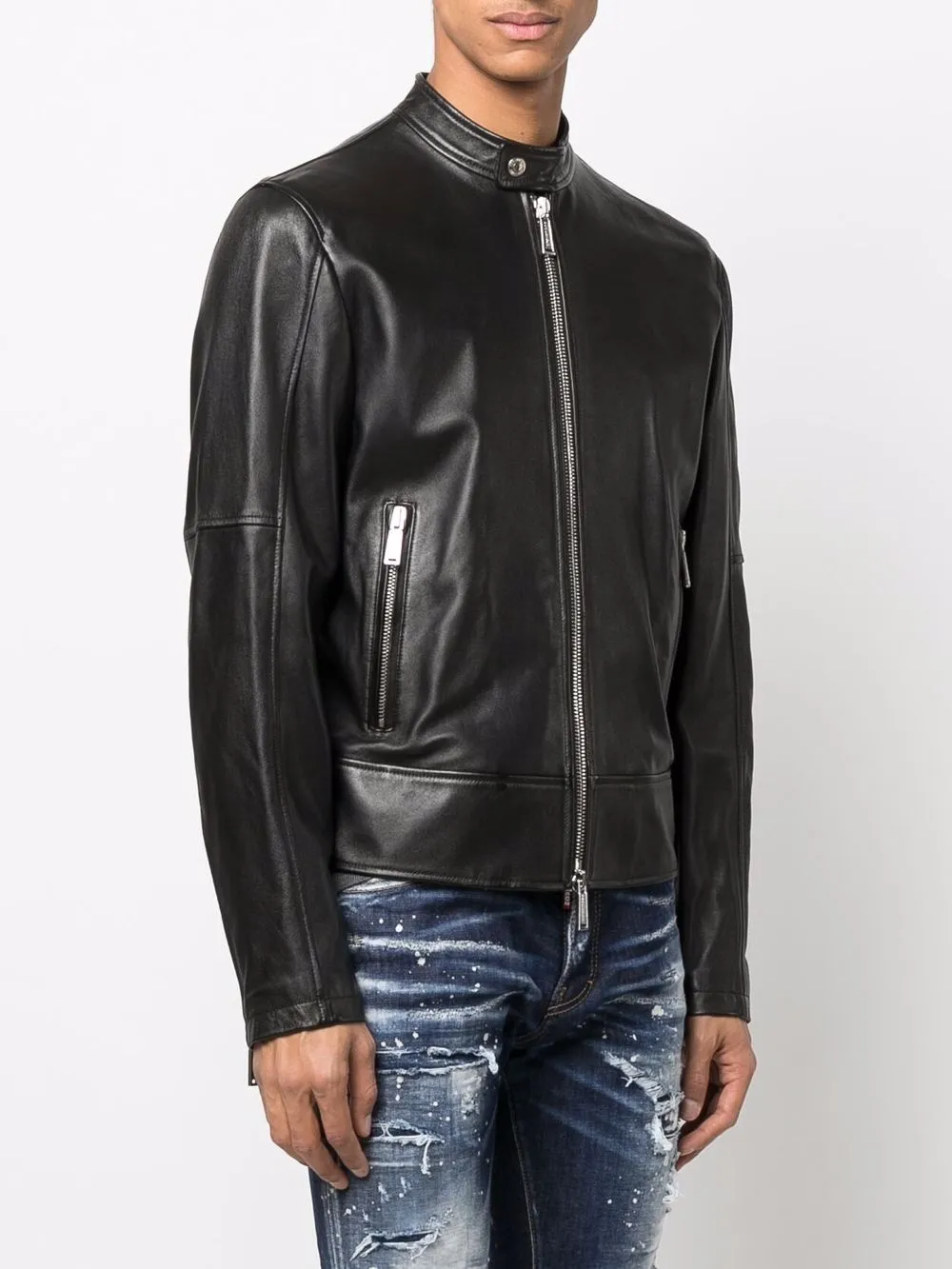 Dsquared2 Leather Biker Jacket