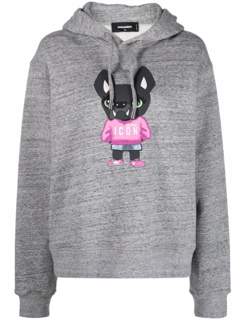 DSQUARED2 cartoon-print cotton hoodie Women