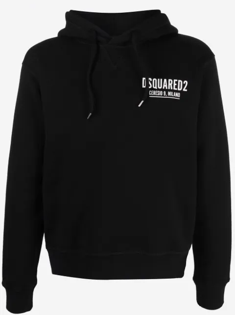 DSQUARED2 logo-print cotton hoodie