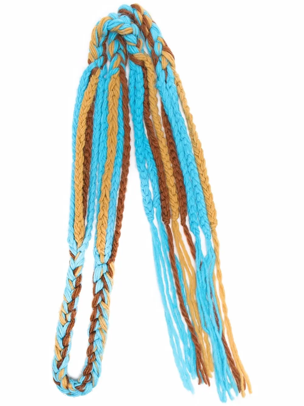 

Dsquared2 chunky-knit skinny striped scarf - Blue