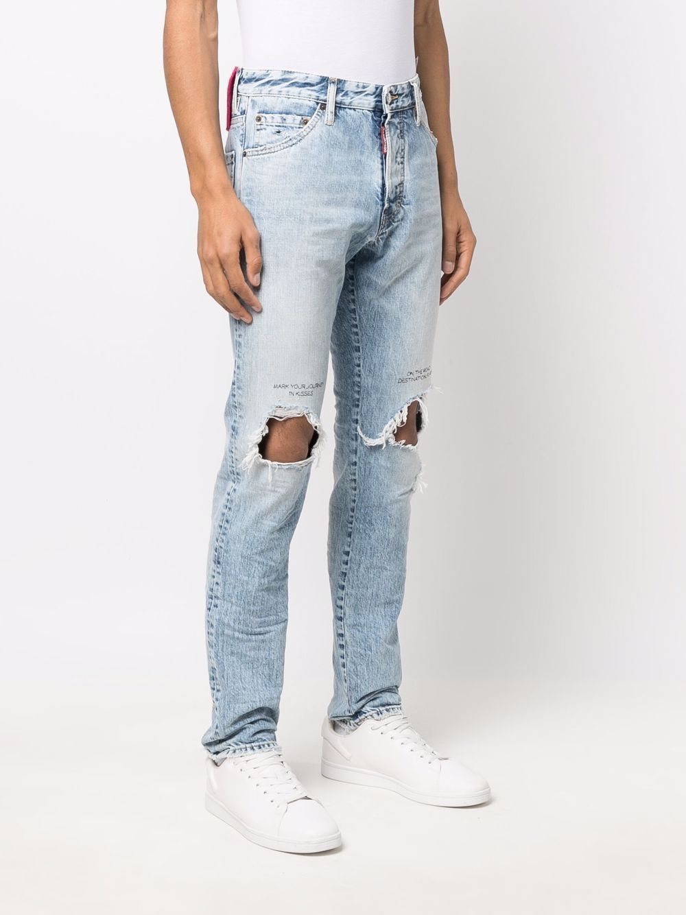 DSQUARED2 distressed straight-leg jeans Men