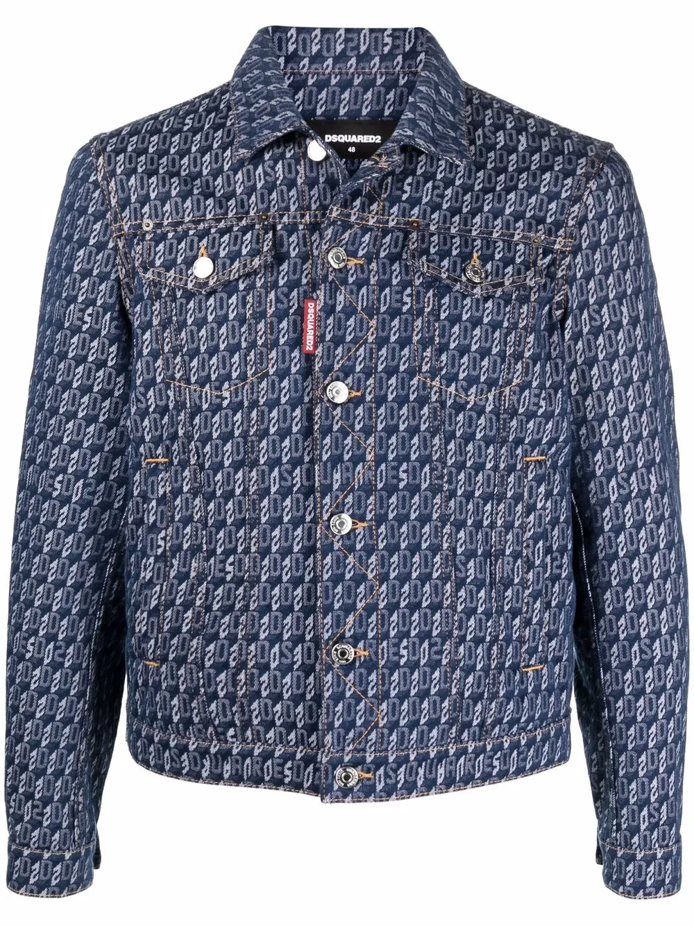 

Dsquared2 logo-print denim jacket - Blue