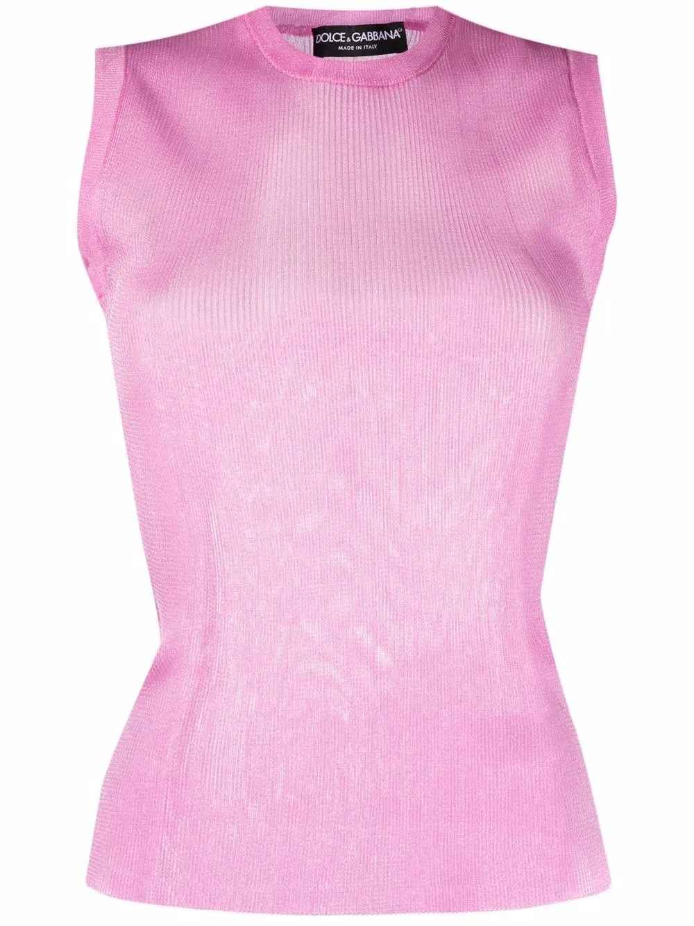 

Dolce & Gabbana top tejido de canalé - Rosado