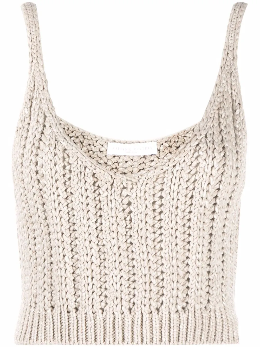 

Fabiana Filippi rib-knitted sleeveless top - Neutrals