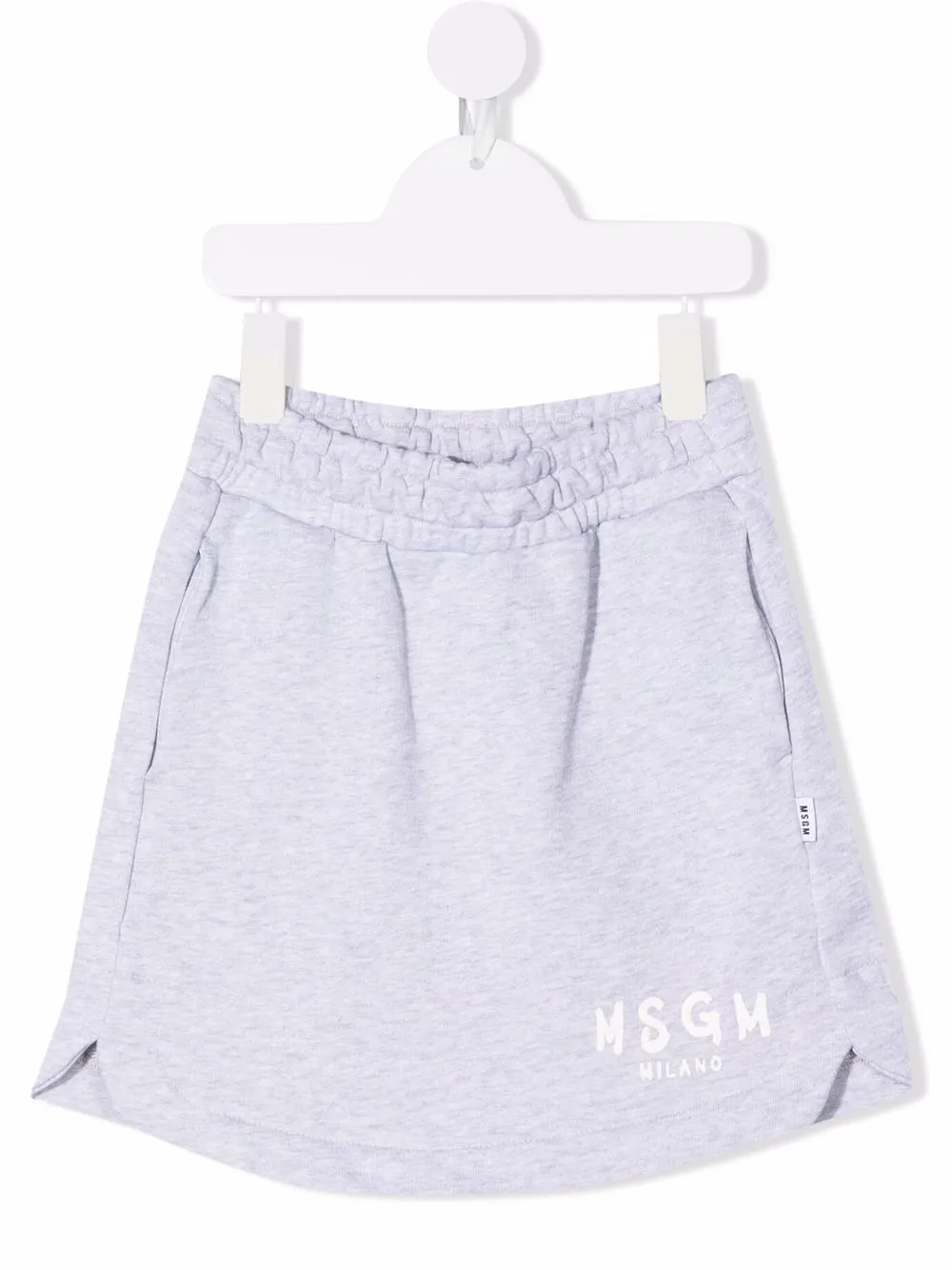 

MSGM Kids falda con logo estampado - Gris