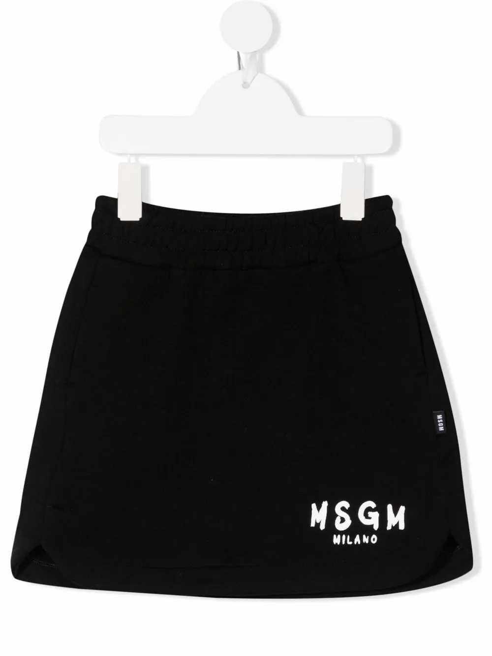 

MSGM Kids falda con logo estampado - Negro