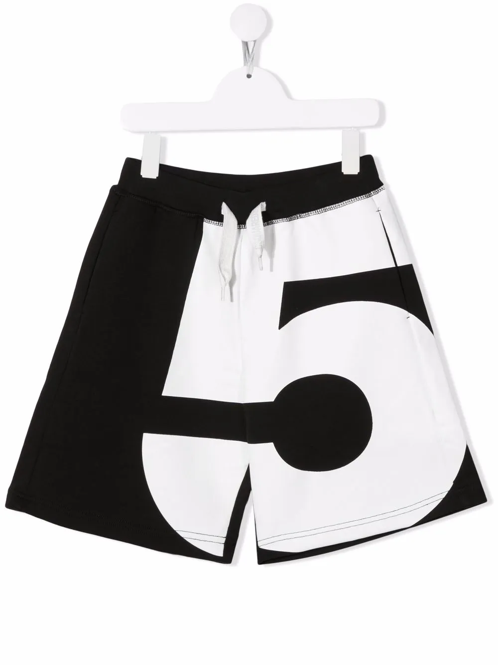 

Dsquared2 Kids shorts deportivos con motivo de números - Negro