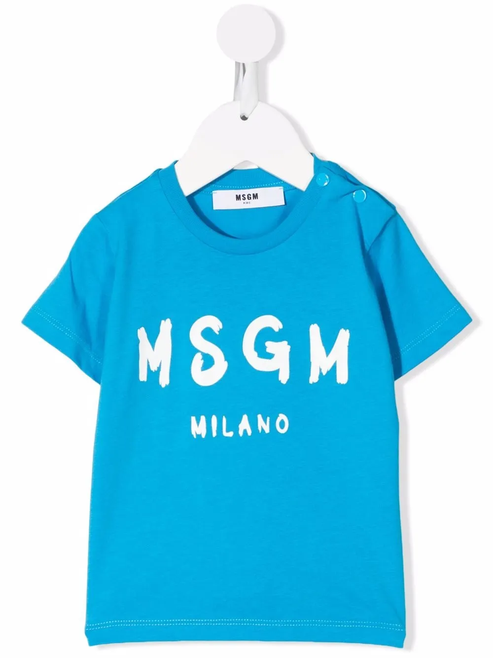 

MSGM Kids playera con logo estampado - Azul