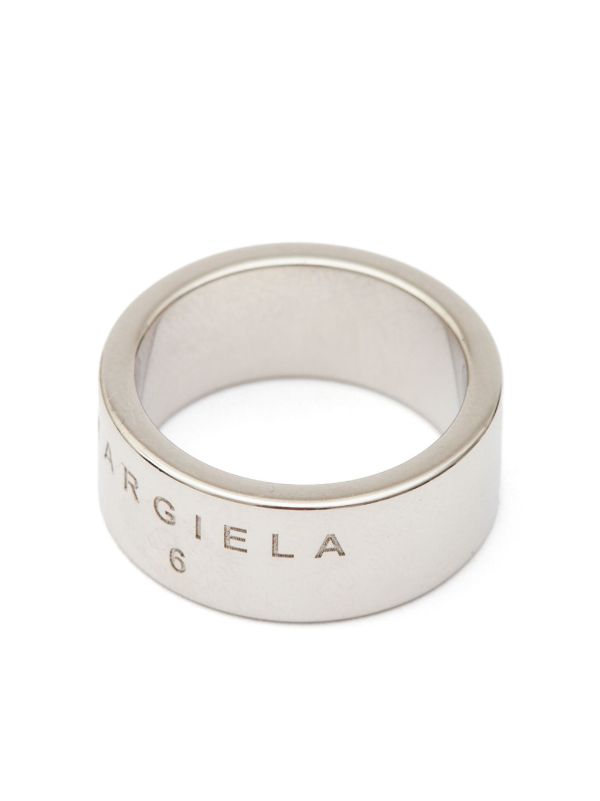 MM6 Maison Margiela Minimal Engraved Ring - Farfetch