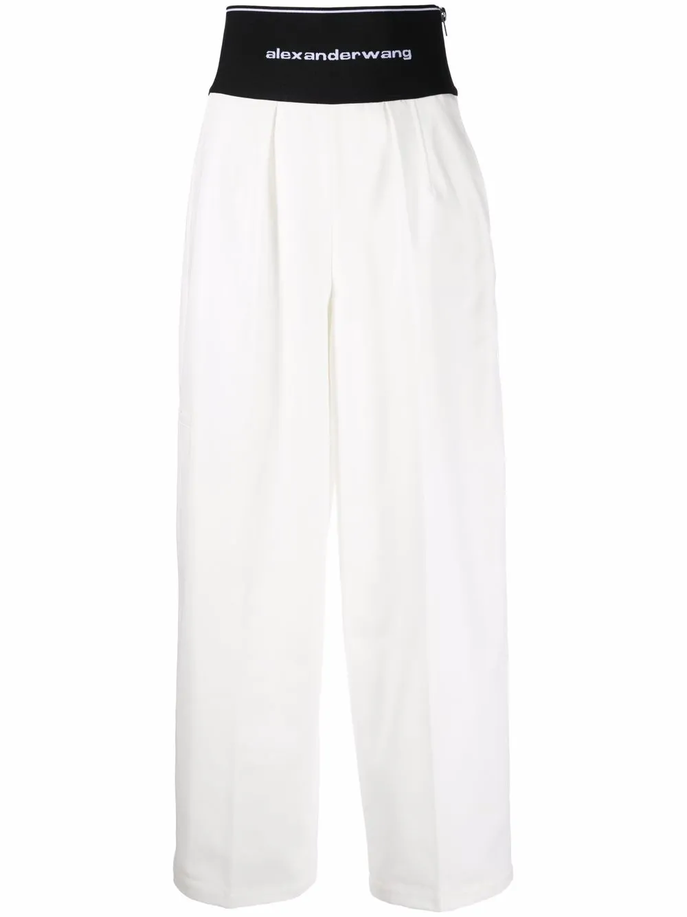 

Alexander Wang pantalones rectos con pinzas - Blanco