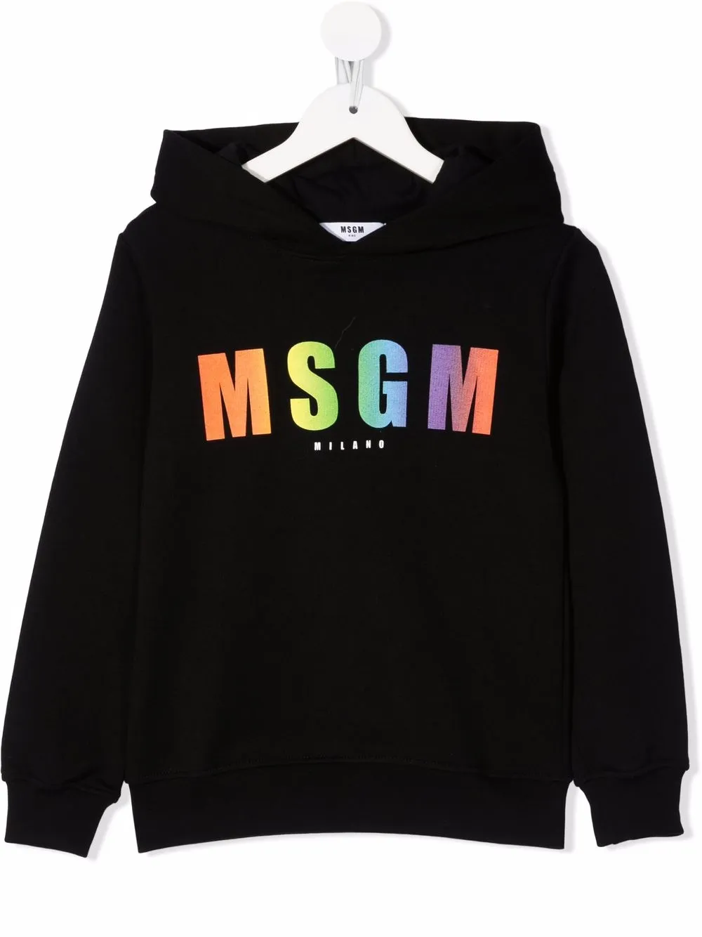 

MSGM Kids hoodie con logo estampado - Negro