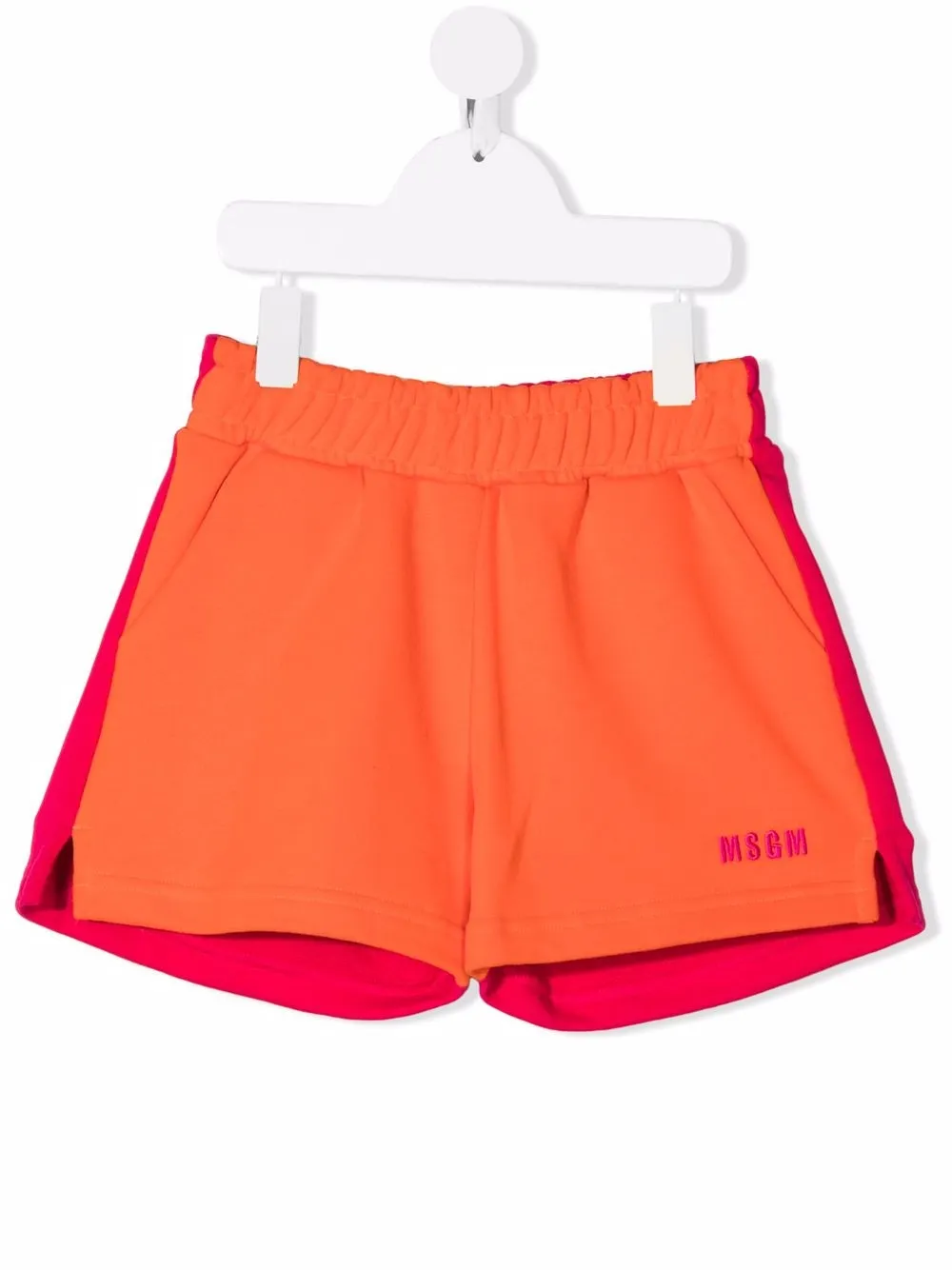 

MSGM Kids two-tone logo shorts - Pink