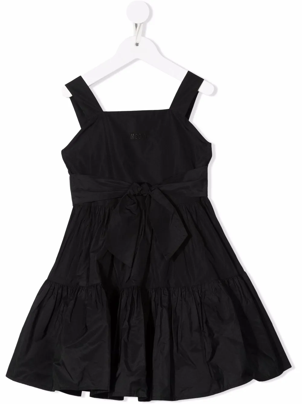 

MSGM Kids vestido con logo bordado - Negro