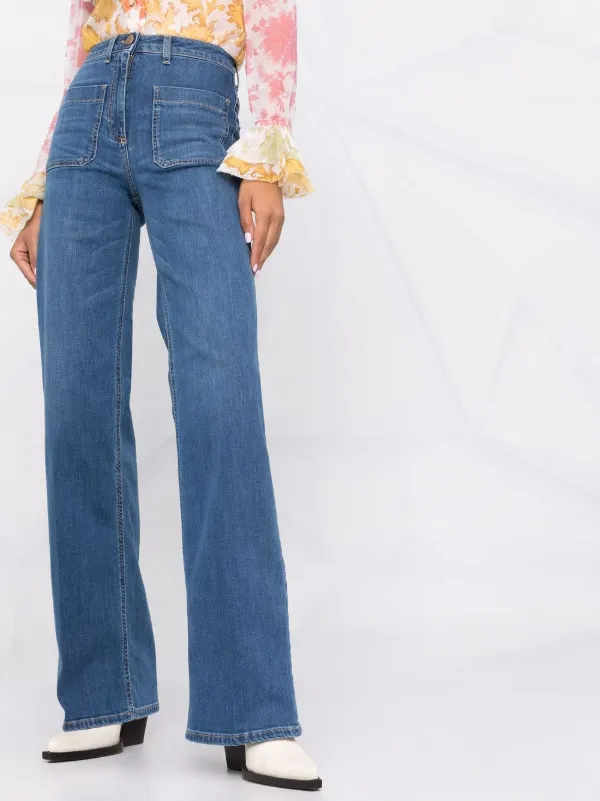 Shop Elisabetta Franchi Palazzo Leg trousers with Express Delivery -  FARFETCH