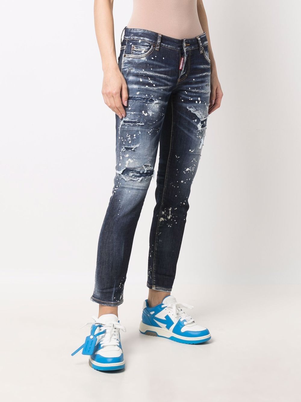 DSQUARED2 distressed straight-leg jeans Women