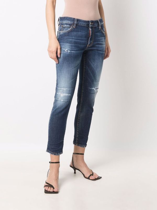 Dsquared2 Distressed Cropped Jeans - Farfetch