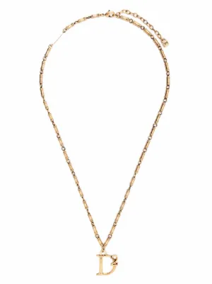 Dsquared2 Monogram-Charm Pendant Necklace