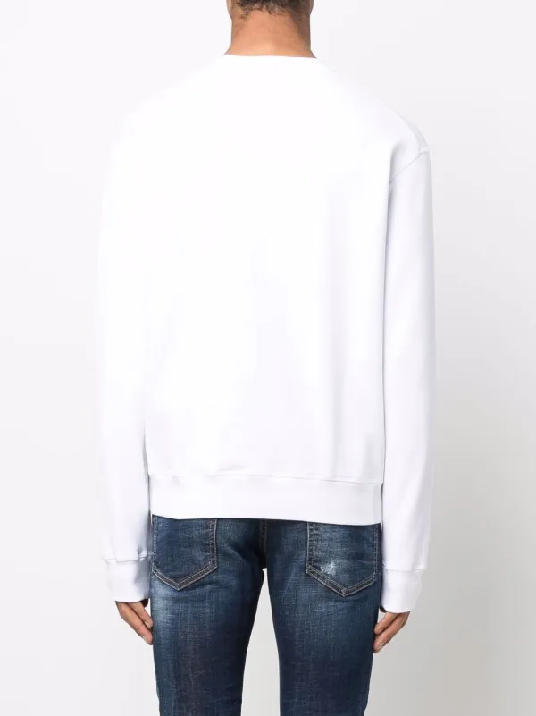 DSQUARED2 Icon Jersey Sweatshirt | White | FARFETCH
