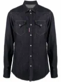 DSQUARED2 dark-wash denim shirt - Blue