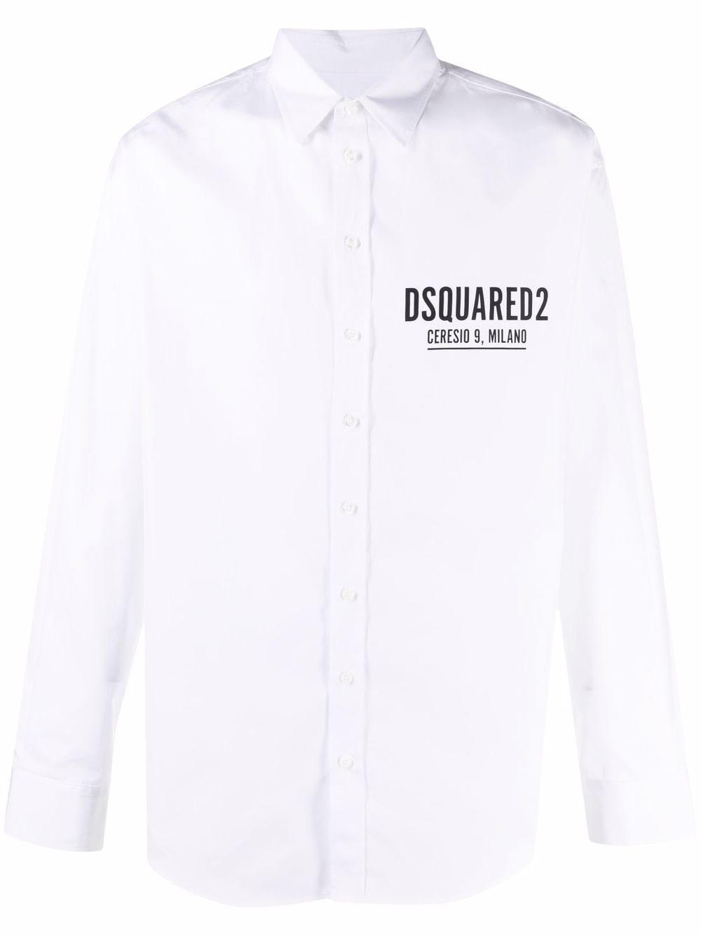 Shop Dsquared2 Logo-print Cotton Shirt In White