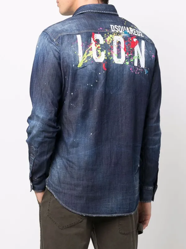 Dsquared2 Icon Logo Denim Shirt - Farfetch