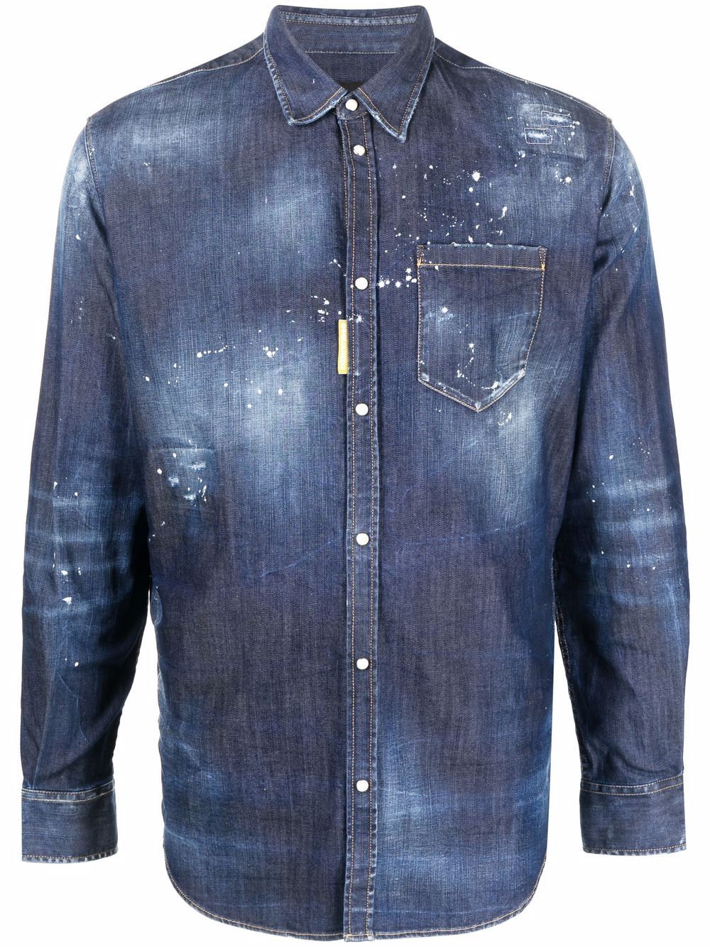 

Dsquared2 camisa de mezclilla con logo Icon - Azul