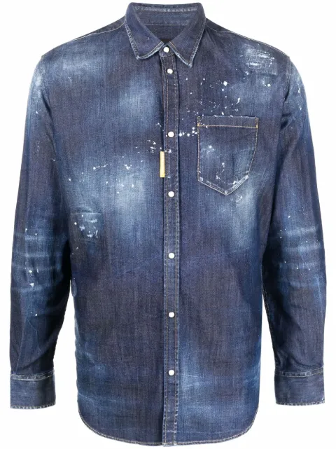 DSQUARED2 Icon logo denim shirt