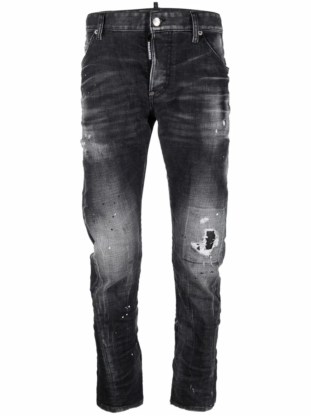 

Dsquared2 jeans slim con efecto envejecido - Negro