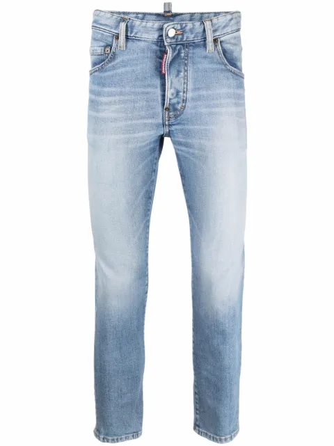 light-wash skinny-fit jeans