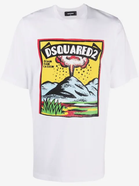 DSQUARED2 playera con estampado gráfico