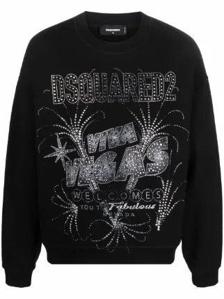 【送料&関税込】Dsquared2 Sweatshirt With Logo Print DSQUARED2 Logo Tape Print Sweatshirt, Black – OZNICO