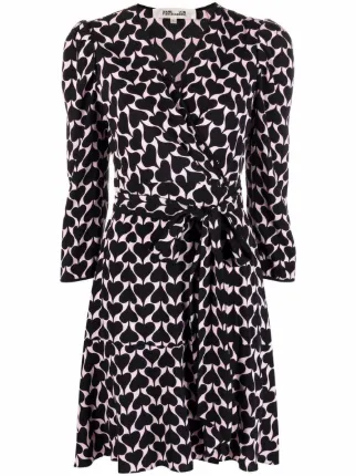 Dvf tie front mini dress discount