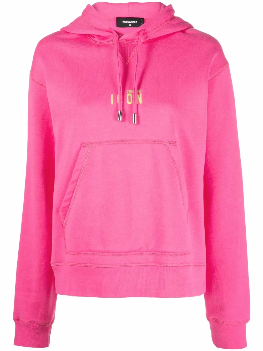 

Dsquared2 logo-print long-sleeved hoodie - Pink