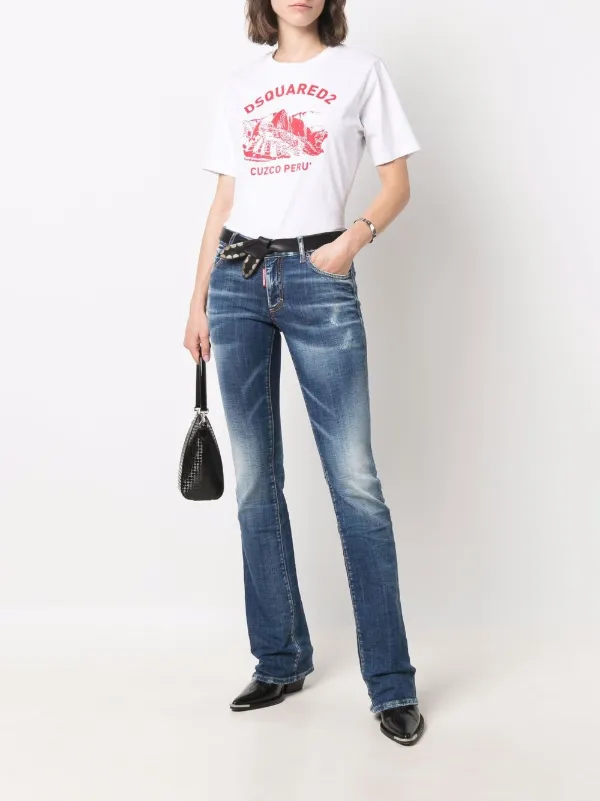 公式通販にて購入 【DSQUARED2】Mid Waist Flare Jean 36サイズ - パンツ