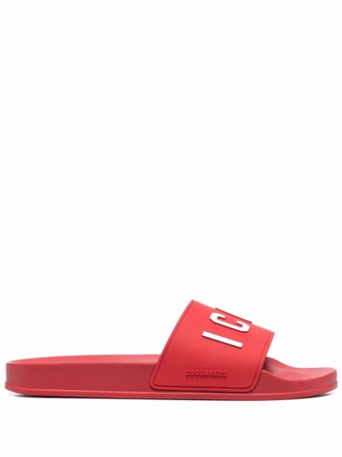 DSQUARED2 logo-embossed sliders Men