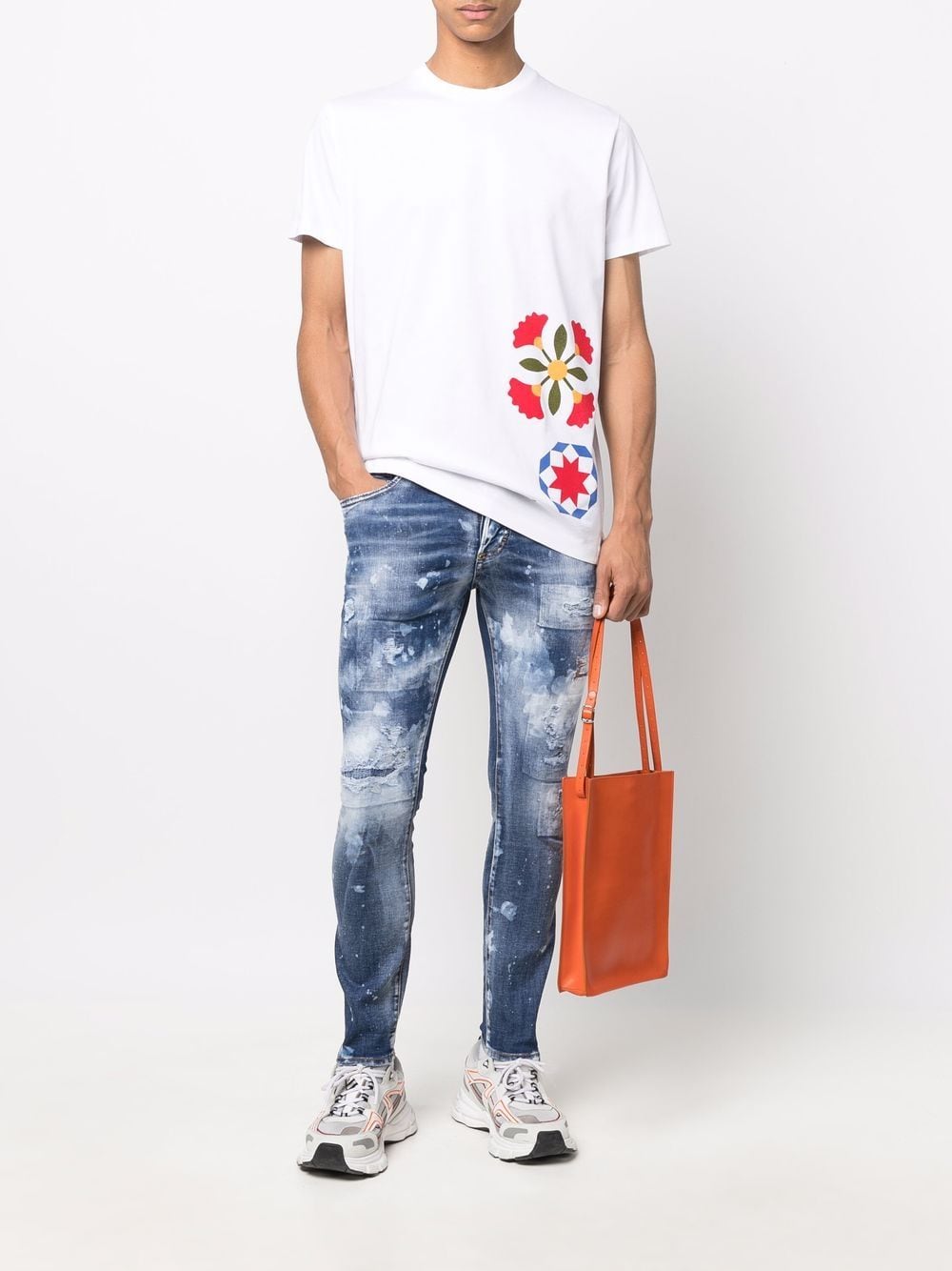 Dsquared2 T-shirt met print - Wit