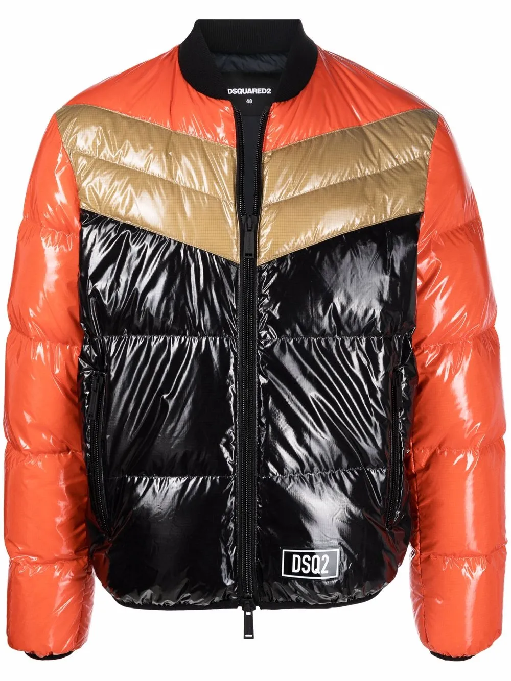 DSQUARED2 COLOUR-BLOCK DOWN JACKET